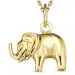 Elefant Halskette aus vergoldetem Sterlingsilber und Anhänger aus 8 Karat Gold