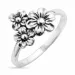 Blumen Ring aus Silber