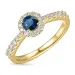 synthetische Saphir Ring aus 9 Karat Gold