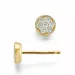 runden Diamant Gold Ohrstecker in 14 Karat Gold mit Diamant 