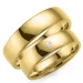 6 mm trauringe aus 9 Karat Gold 0,03 ct - set