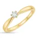 Diamant Solitärring in 14 Karat Gold 0,10 ct