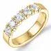 lab grown Diamant Ring in 14 Karat Gold 5 x 0,15 ct