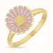 Marguerite violettem Ring aus vergoldetem Sterlingsilber