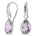 Tropfen lila Amethyst Ohrringe in Silber