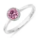 pink Zirkon Ring aus Silber