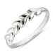 Blatt Ring aus Silber