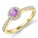 Kollektionsmuster pinkfarbenem Saphir Diamantring in 14 Karat Gold 0.41 ct 0,314 ct