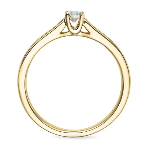 Diamant Ring in 14 Karat Gold 0,15 ct 0,11 ct