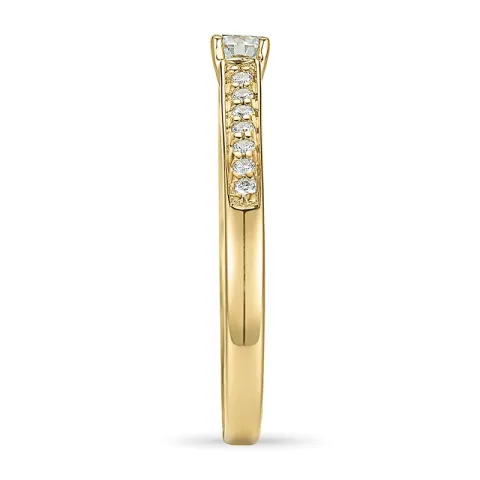 Diamant Ring in 14 Karat Gold 0,15 ct 0,11 ct