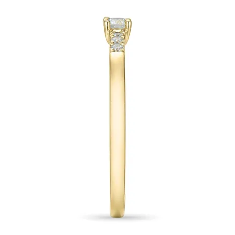 Runder diamantring in 14 karat gold 0,08 ct 0,06 ct