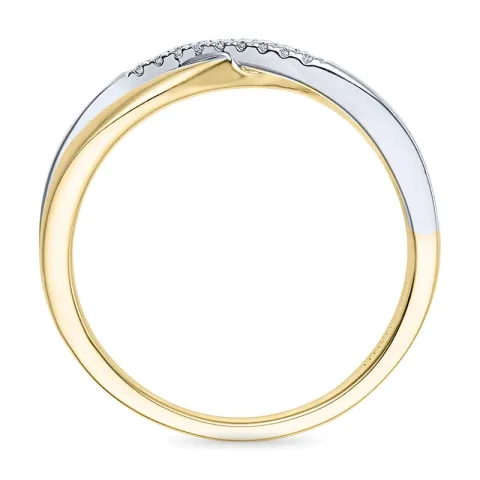 Diamant Ring in 14 Karat Gold- und Weißgold 0,04 ct