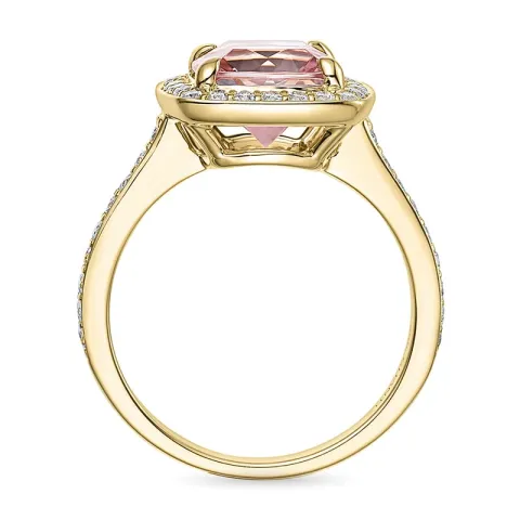 morganit Diamantring in 14 Karat Gold 2,2 ct 0,38 ct