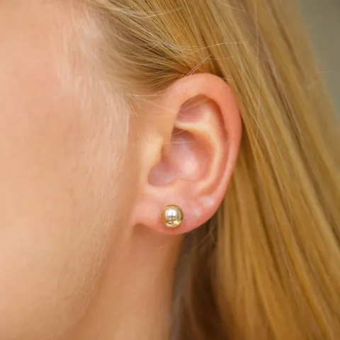 7 mm Kugel Ohrringe in 9 Karat Gold