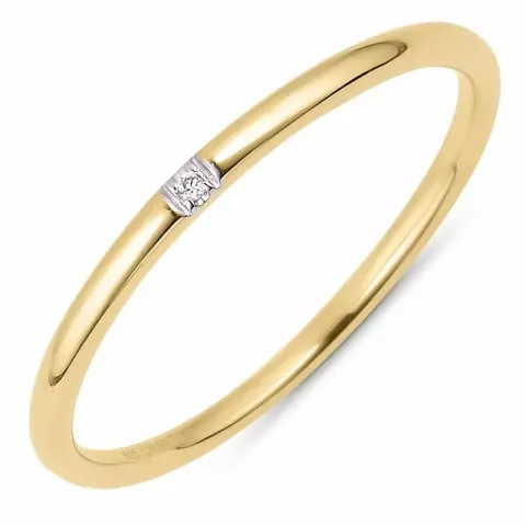 eng Brillantring in 9 Karat Gold- und Weißgold 0,003 ct