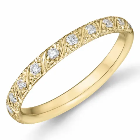 Diamantring in 14 karat gold 0,154 ct