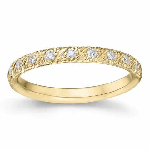 Diamantring in 14 karat gold 0,154 ct