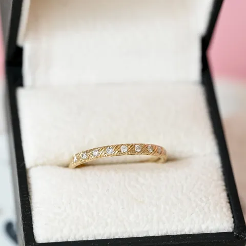 Diamantring in 14 karat gold 0,154 ct