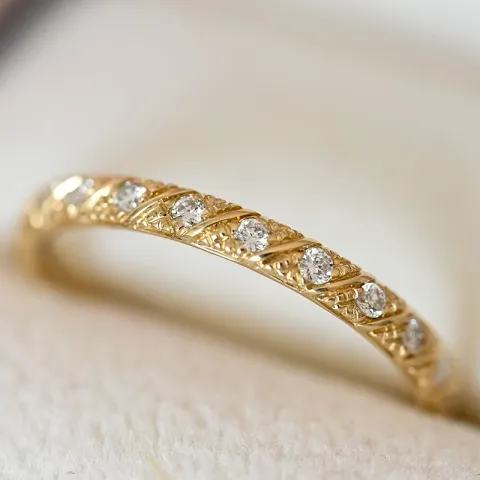 Diamantring in 14 karat gold 0,154 ct