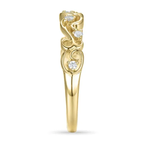 Goldring in 14 karat gold 0,155 ct