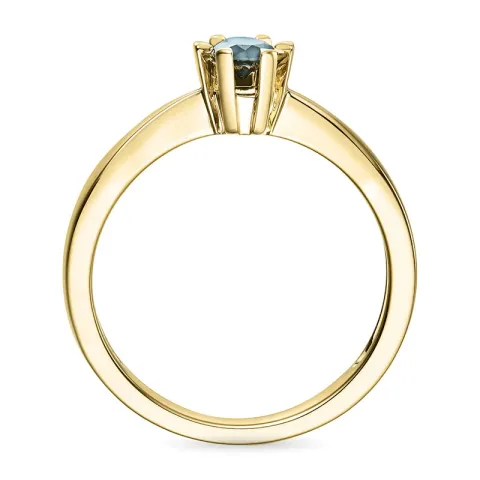 schwarz Diamant Solitärring in 14 Karat Gold 0,21 ct