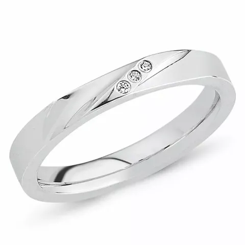 eng Zirkon Ring aus rhodiniertem Silber