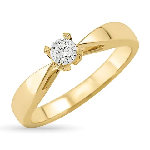 Zirkon Solitärring aus 9 Karat Gold