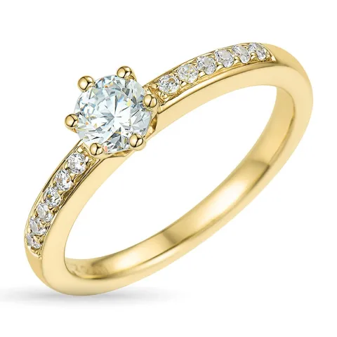 Zirkon Ring aus 9 Karat Gold