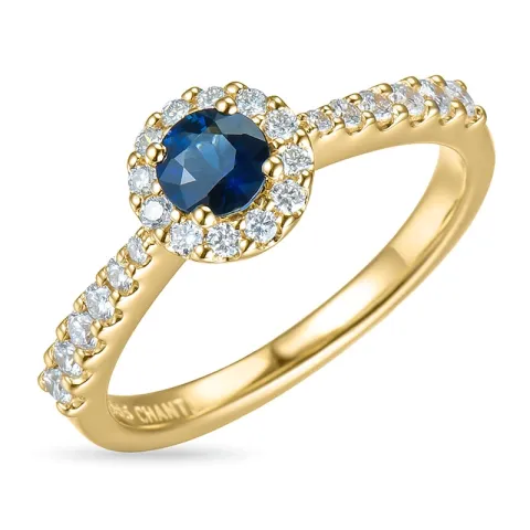 synthetische Saphir Ring aus 9 Karat Gold