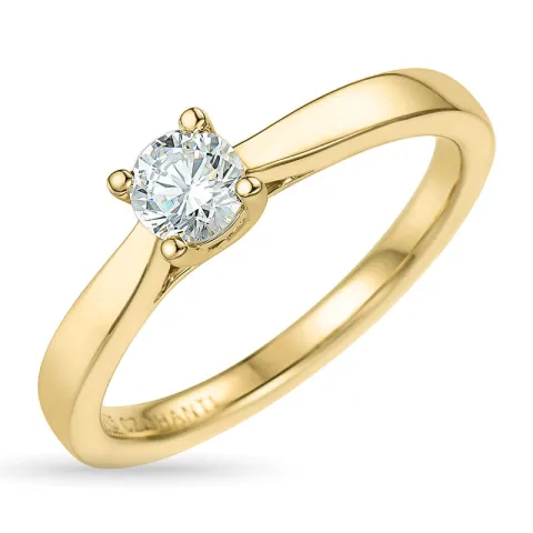 Zirkon Solitärring aus 9 Karat Gold