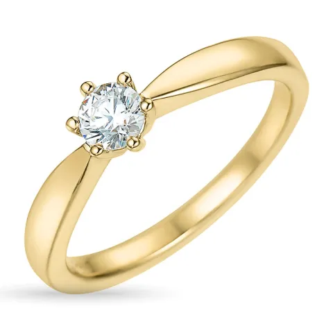 5,2 mm Zirkon Solitärring aus 9 Karat Gold