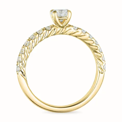 Zirkon Goldring aus 9 Karat Gold