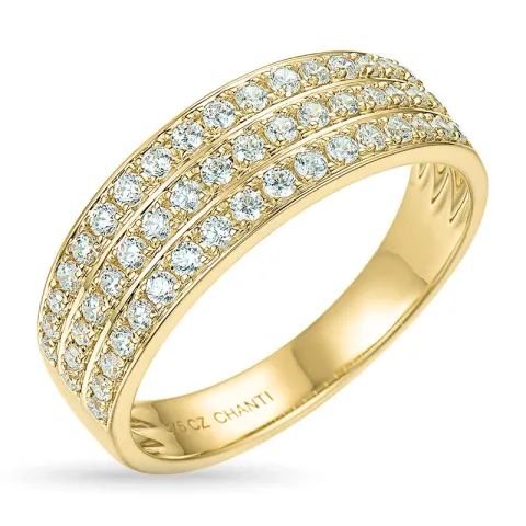 Zirkon Goldring aus 9 Karat Gold