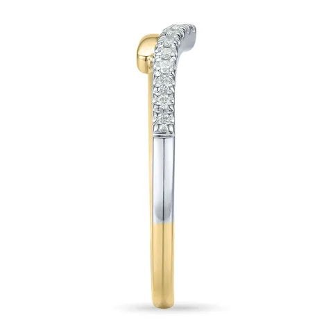 Diamantring in 14 Karat Gold- und Weißgold 0,06 ct