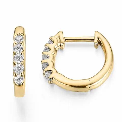 13 mm Diamant Brillantohrringen in 14 Karat Gold mit Diamant 