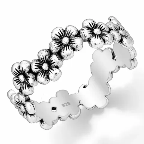 Blumen Ring aus Silber