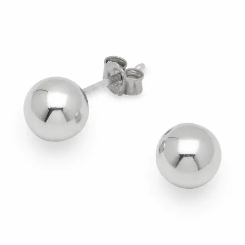 7 mm Kugel Ohrstecker in Silber