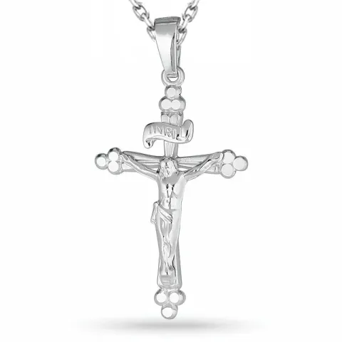 Kreuz mit Jesus Halskette aus Silber und Anhänger aus Silber