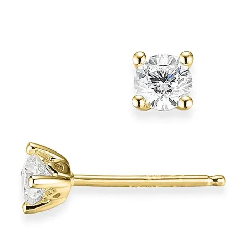 2 x 0,30 ct lab grown Diamant Ohrstecker in 14 Karat Gold mit lab grown Diamant 