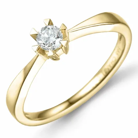 lab grown Diamant Solitärring in 14 Karat Gold 0,20 ct