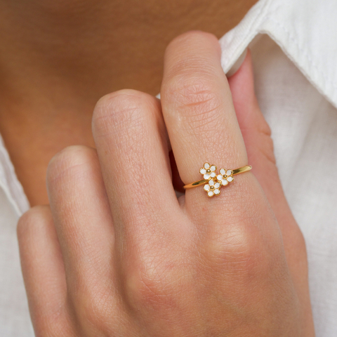 Marguerite Ring aus vergoldetem Sterlingsilber