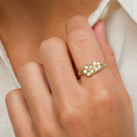 Marguerite Ring aus vergoldetem Sterlingsilber