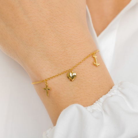 Glaube-Hoffnung-Liebe elastisches Armband aus elastisches