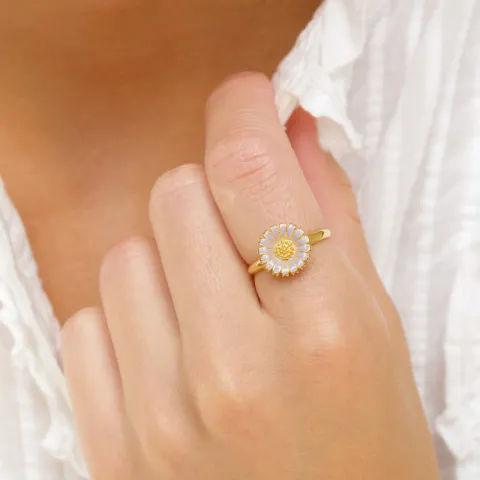 Marguerite violettem Ring aus vergoldetem Sterlingsilber