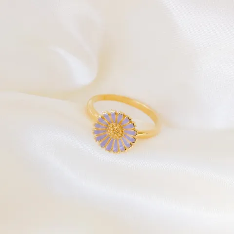 Marguerite violettem Ring aus vergoldetem Sterlingsilber