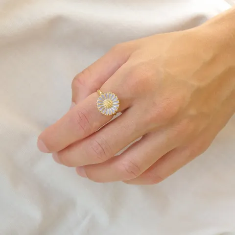 Marguerite violettem Ring aus vergoldetem Sterlingsilber