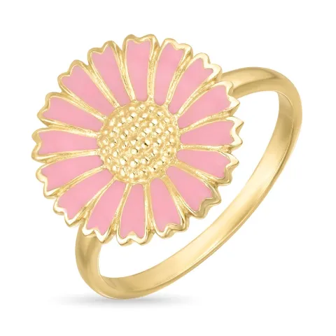 Marguerite pink Ring aus vergoldetem Sterlingsilber