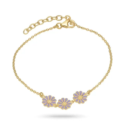 Marguerite violettem Armband aus vergoldetem Sterlingsilber