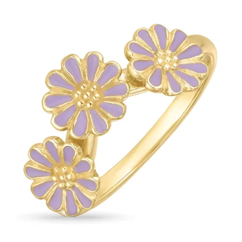 Marguerite violettem Ring aus vergoldetem Sterlingsilber