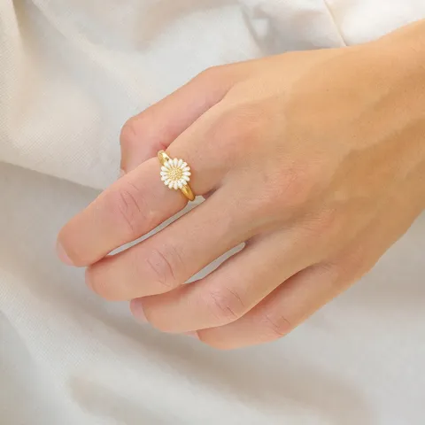 Marguerite Ring aus vergoldetem Sterlingsilber - Matilda